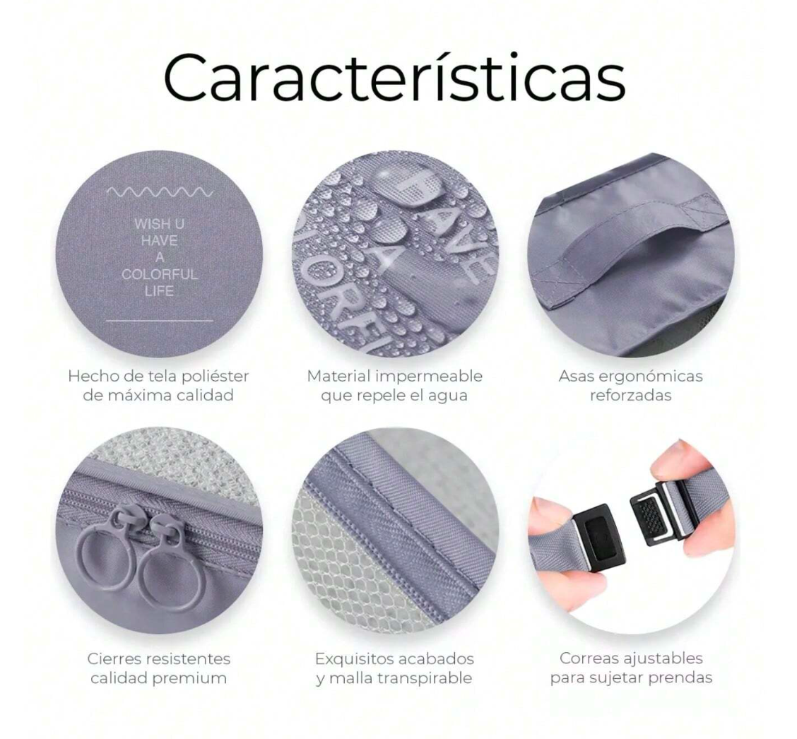 Set 8 Pz Organizador de Maleta.