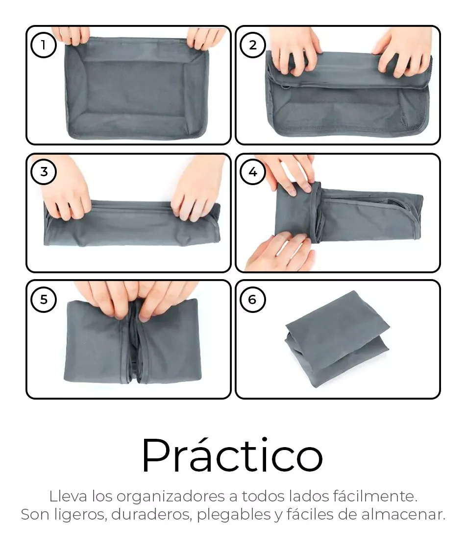 Set 8 Pz Organizador de Maleta.