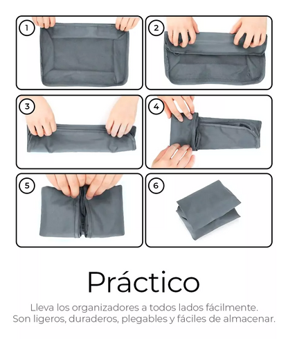 Set 8 Pz Organizador de Maleta.