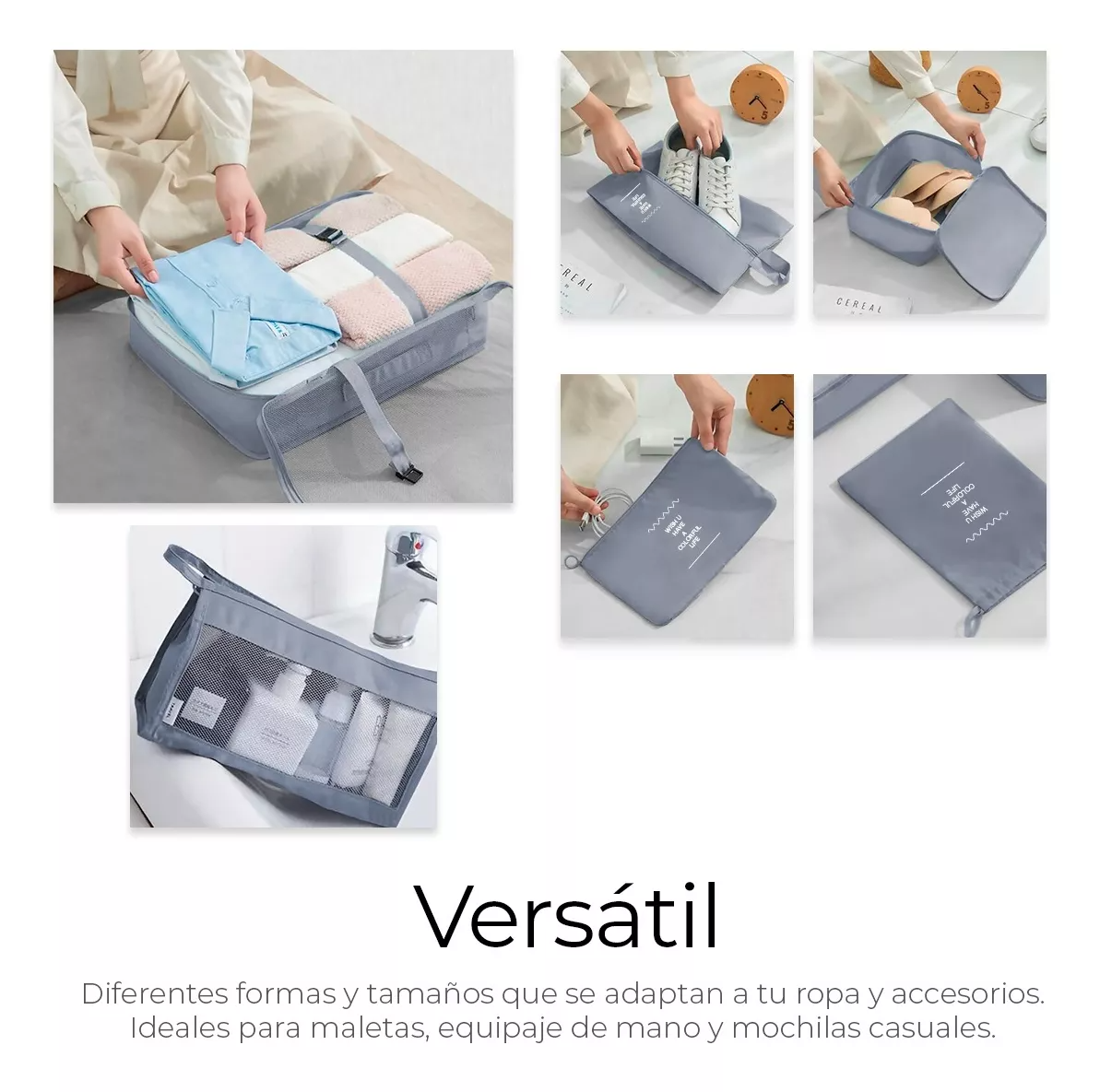 Set 8 Pz Organizador de Maleta.