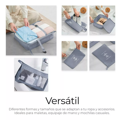 Set 8 Pz Organizador de Maleta.