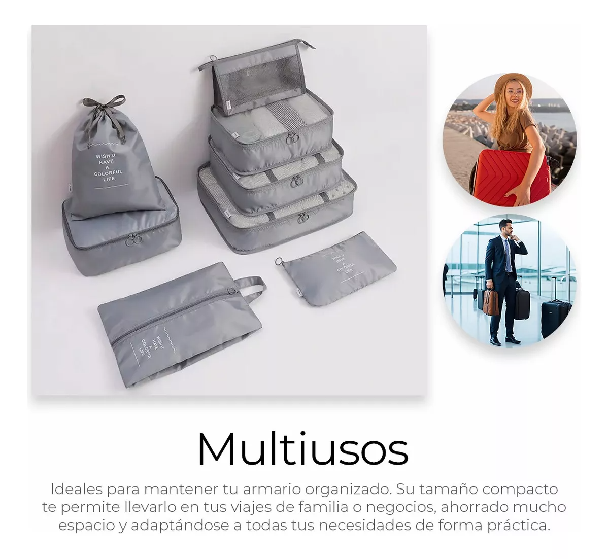 Set 8 Pz Organizador de Maleta.