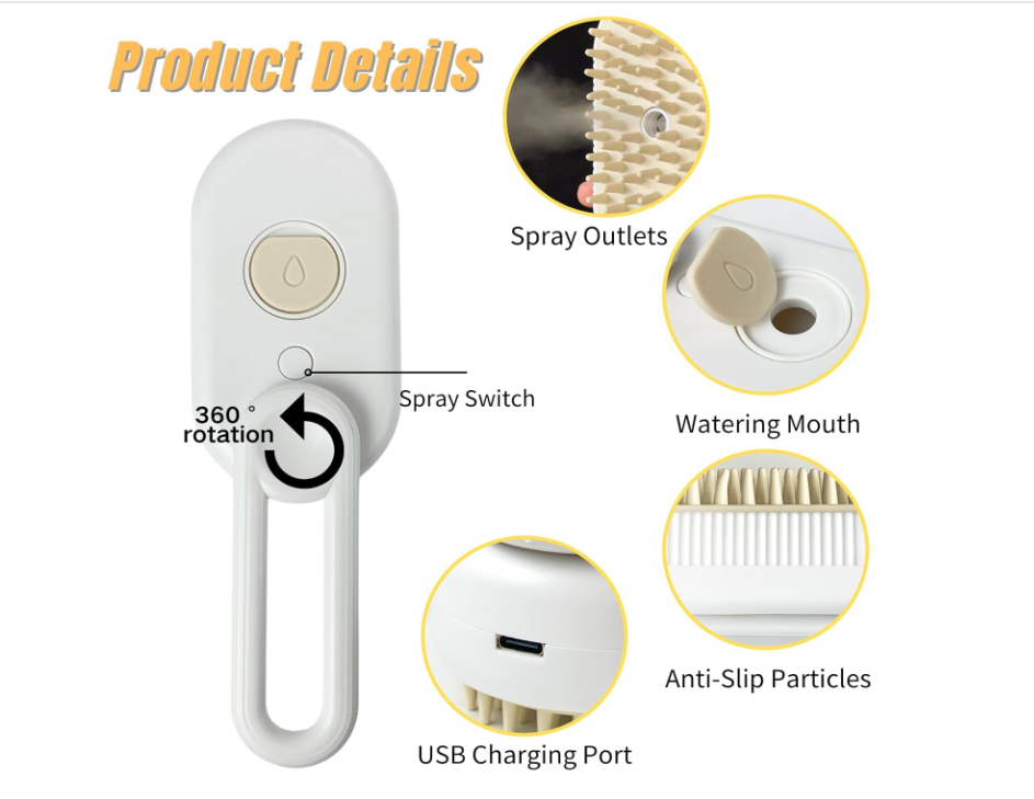 BRUSHpro-CEPILLO DE VAPOR PARA MASCOTAS
